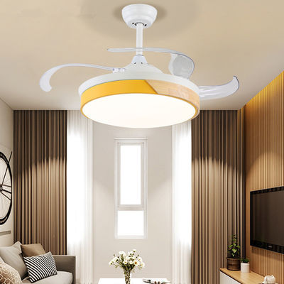 Macaron 42 inch led ceiling fan with light remote control Fans lamp bedroom home restaurant chandelier fan（WH-VLL-09)