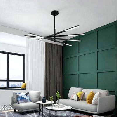 Modern Luster Multiple Long Rod 4/6/8 Head Metal LED scandinavian Stacked LED Chandelier(WH-MI-87)