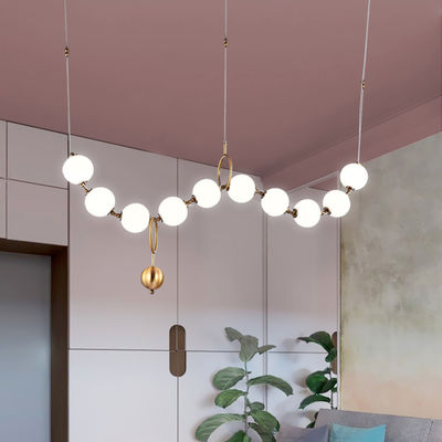 Showroom Hall Personality Bubble Lamps Luxury Simplicity Pearl Necklace Long Coco LED Chandelier(WH-MI-157)