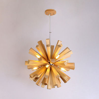 Art Decor Dandelion wooden chandelier Solid Wood Pendant lamp Living Room Dining room tree chandelier(WH-MI-251)