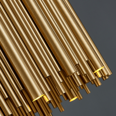 Luxury modern chandelier for dining room brushed gold stainless steel rectangle chandelier(WH-MI-311)