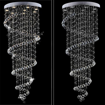 Modern LED K9 Crystal Chandelier villa luxury Crystal large pendant light(WH-NC-18)