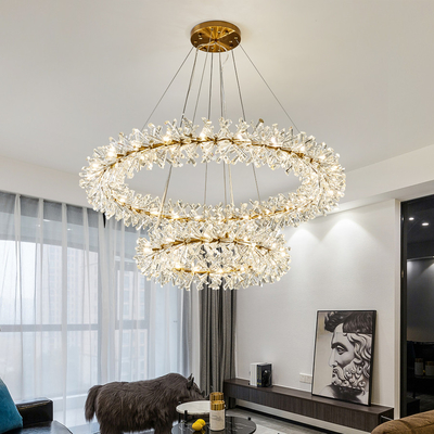 Modern LED Luxury Crystal Chandelier Rings Flower Crystal Chandelier(WH-NC-82）