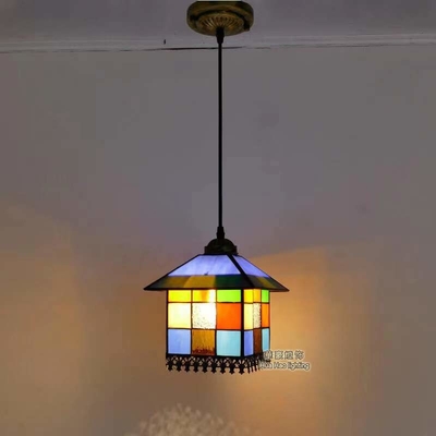 European Orchid Chandelier Tiffany Style Dining Room Study Kitchen Stained Glass Chandelier(WH-TF-26)