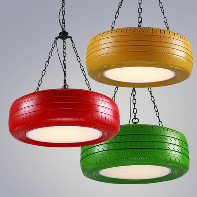 Loft Industrial Wind Tire Pendant Light Color LED Lamp Bead Hanging retro chandelier(WH-VP-132)