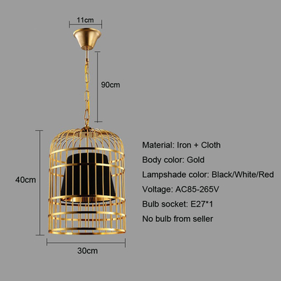 Chinese Bird Cage Light Living Room Restaurant Dining Room cage chandelier（WH-VP-136)