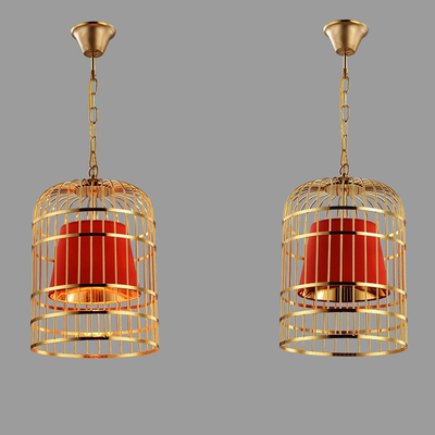 Chinese Bird Cage Light Living Room Restaurant Dining Room cage chandelier（WH-VP-136)