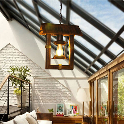 Loft Style Antique Chandelier Retro Nostalgic Lamp Restaurant Bar Aisle Balcony Bamboo Pendant Light(WH-VP-144)