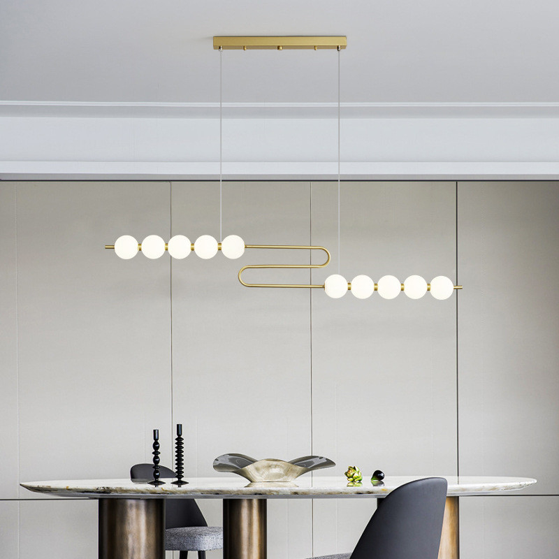 Nordic Led Pendant Lights Designer Copper Glass Hanglamp For Dining Room Bedroom Bar Decor Lighting(WH-AP-531)