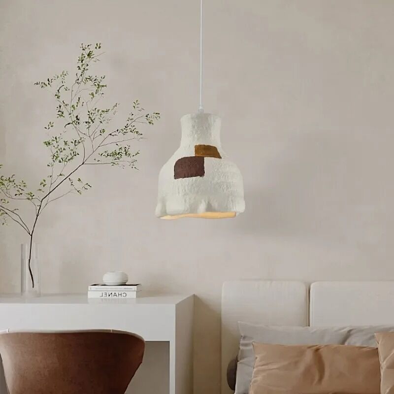 Minimalism Resin Hanging Lamp Vintage Wabi Sabi Pendant Light (WH-VP-325)