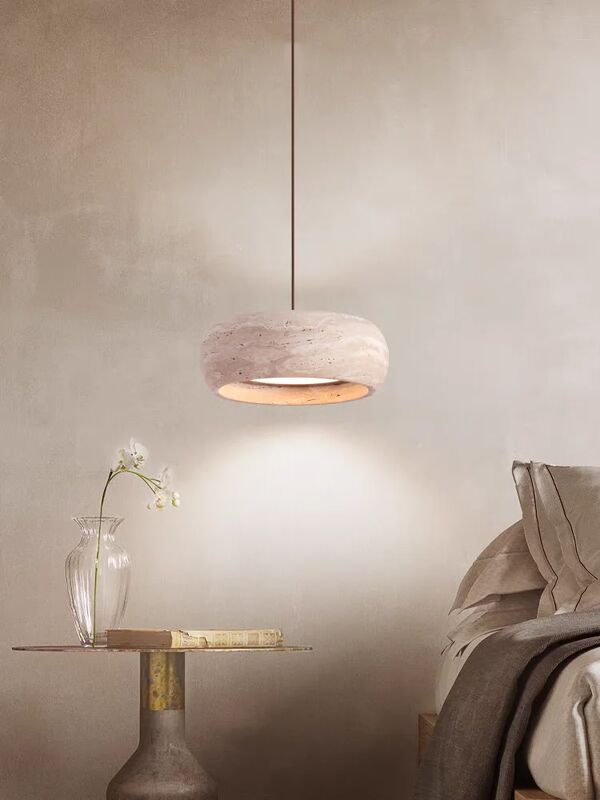 Japanese Wabi-Sabi Bedside Chandelier Cave Stone Restaurant Vestibule LED Pendant Light Vintage Creative Lamps (WH-VP-329)