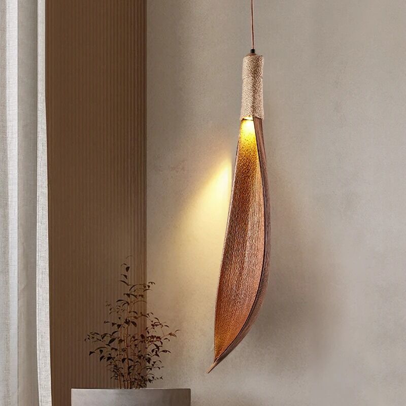 Chandelier For Living Room Retro Homestay Natural Leaf LED Light (WH-VP-330)