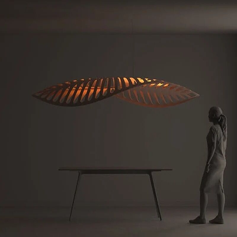 Kitchen Island Lighting Decor Cafe Dining Room Nordic Minimalist Bamboo Pendant Light(WH-WP-109)