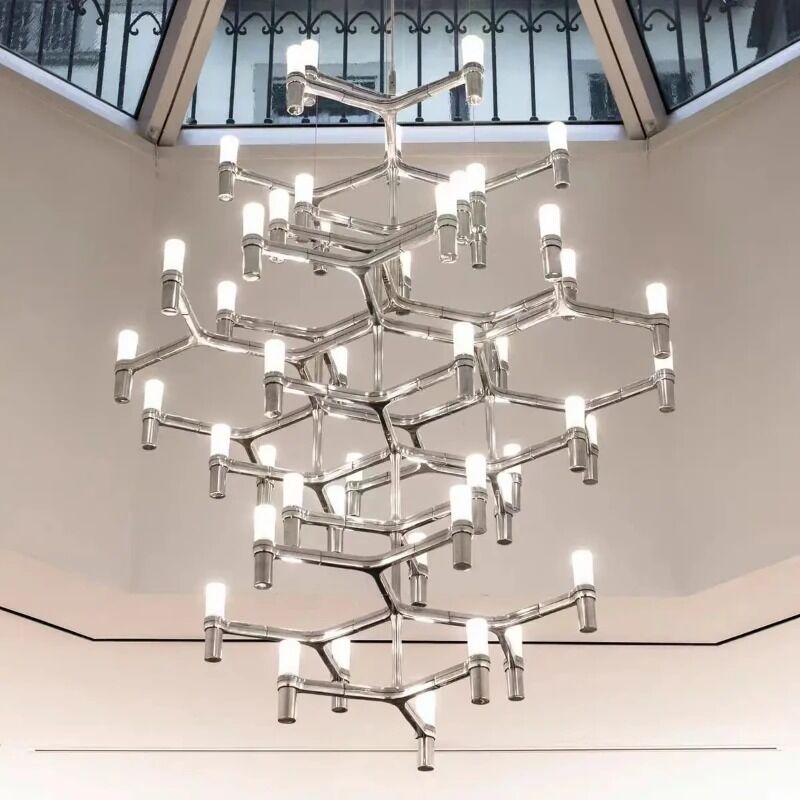 Crown Major Pendant lamp Nordic Tube chrome chandelie Crown Plana Mega Pendant（WH-AP-644）