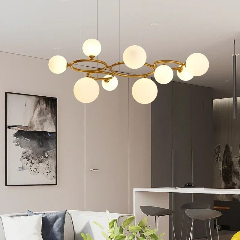 Magic Beans Chandelier Glass Bubbles Round G9 Light Fixture （WH-AP-719）