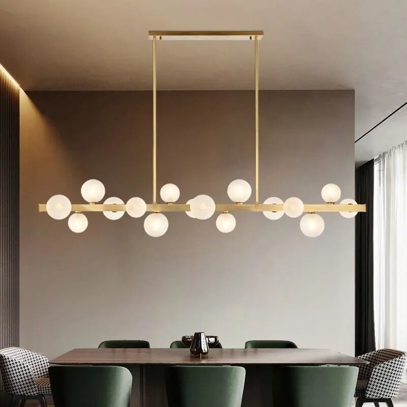 Modern designer chandelier gold Luxury Nordic glass ball light Kitchen Island lamp (WH-GP-181)