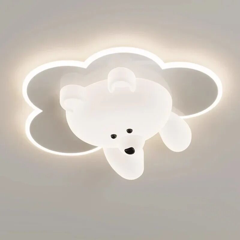 Children's Room Lighting Study Bedrooms Cream Ceiling Lamp Minimalist Bear Ceiling Light(WH-MA-324)