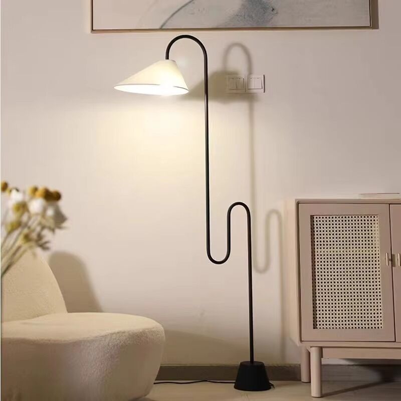 Reading Light Living Room Corner Home Decor unique fabric lampshade Roattino Floor Lamp(WH-VFL-42)