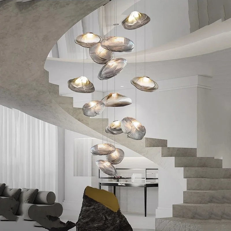 Creative Staircase Pendant lamp Designer LED Glass Counter Pendant light(WH-NC-123)