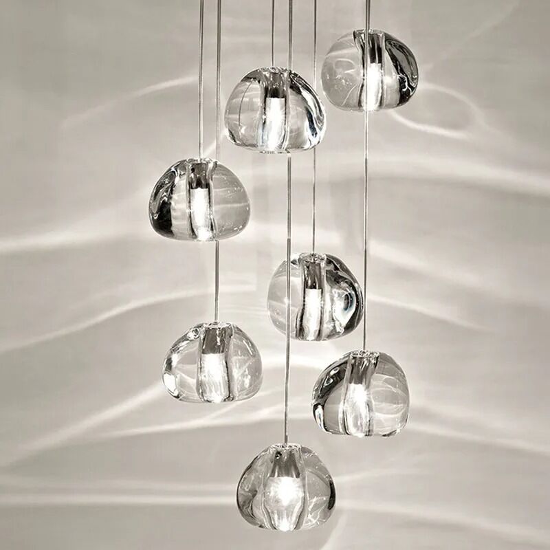 Modern Hanglamp High Rotation Stair Lamps Crystal Balls Decoration Lighting(WH-NC-130)