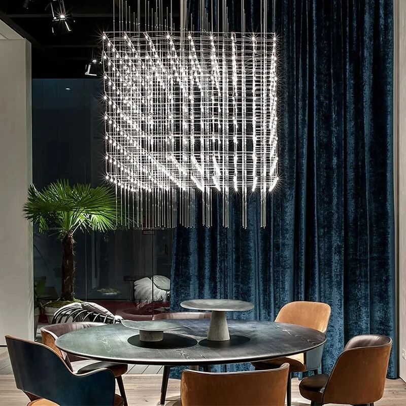 Modern Luxury Living Room Chandelier Cube Pendant Lamp (WH-NC-145)