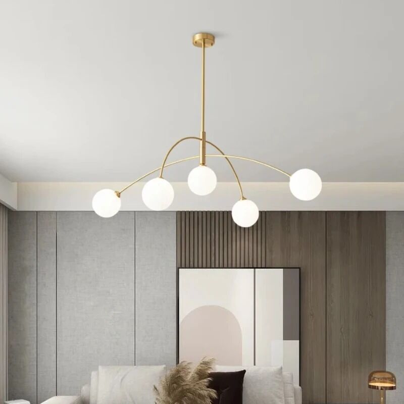 Modern Metal Chandelier Nordic Home Decor Hotel Lobby Dining Room Living Room Pendant Lamp Valentina Arc Chandelier(WH-MI-499)