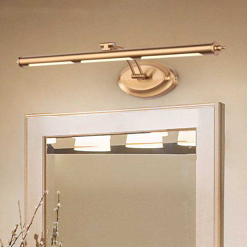 European Led Mirror Lamp Golden Bathroom Cosmetic Wall Light Stainless Steel Vanity Cabinet Lighting(WH-MR-04)