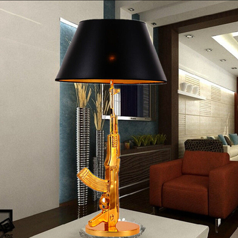 Modern Electroplated Table Lamp AK47 Gun Design Desk Decor designer table lamp(WH-MTB-43)