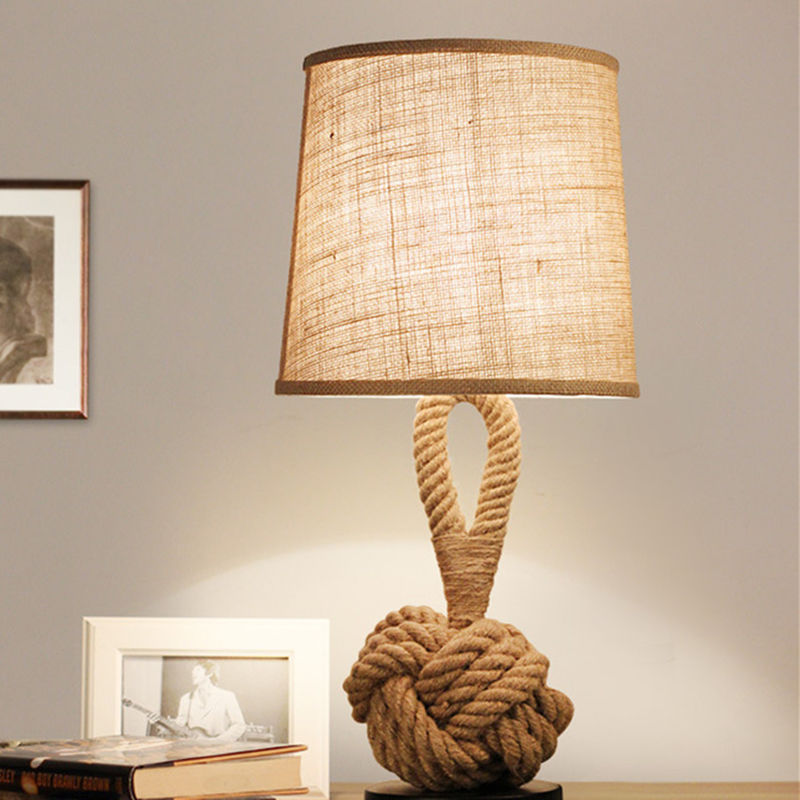 E27 Night Table Lamps For Living Room Bedroom Hemp Rope Table Lamp(WH-MTB-141)