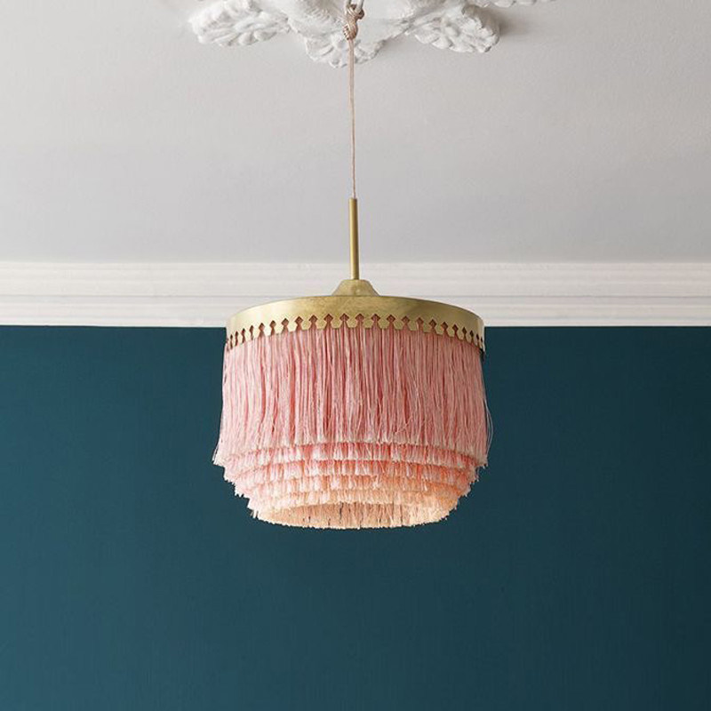 Post Modern Pink Pendant Lights Living Room Princess Room Art Restaurant light ​Home Fringe Pendant Lamp(WH-AP-129)