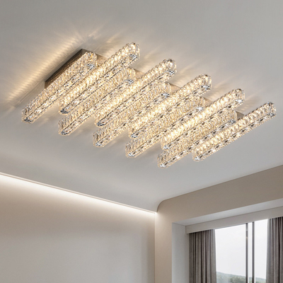 Lâmpada de teto moderna luxo cristal quarto de estudo candelabro iluminação interna