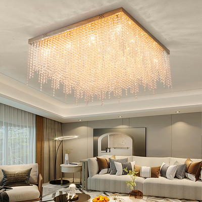 Lâmpadas de teto de cadeia de cristal New Lampara Techo para iluminação de casa de decoração guzen ((WH-CA-107)