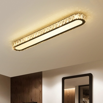 Luzes de teto de cristal led sala de jantar luxo prata teto luz sala de estar led lâmpadas de teto ((WH-CA-108)