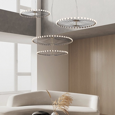 Edifício Duplex Ferris Wheel Chandelier grande Creative Industrial Ring Pendant Light ((WH-AP-588)