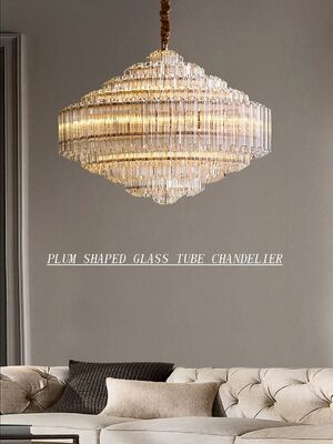Grandes lâmpadas penduradas clássicas para sala de estar Iluminação de cristal de vidro moderno de luxo ((WH-CY-263)